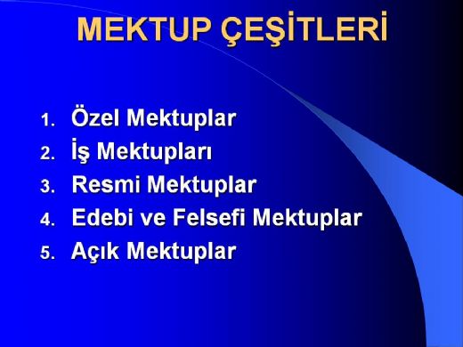 Mektup Çeşitleri Nelerdir?